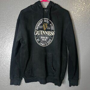 Guinness Black Hoodie Sweatshirt Men’s Size M – St. James’s Gate Dublin Logo